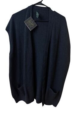 Vintage Peter Scott NWT 100% Cashmere made in Hawick Scotland Cardigan L